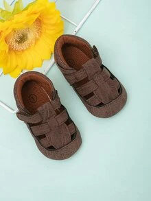 Baby Hollow Out Stitch Detail Flats - Brown - View 6