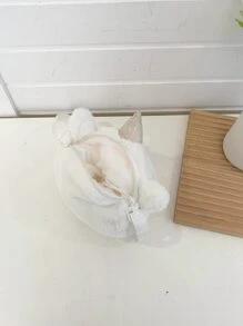 Mini Pig Design Fluffy Novelty Bag - White - View 3