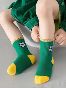 5 đôi/bộ Bóng Đá Nam Phong Cách Bóng Đá Họa Tiết Bảng Chữ Cái Vớ Giữa Bắp Chân, Hoàn Hảo Cho Trang Phục Đi Học - Nhiều màu - Xem 4