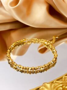 Geo Decor Bracelet - Yellow Gold - View 4