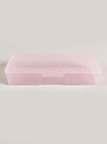 1pc Clear Box Storage Plastic Organizer Storage Box Containers With Case For Organizing Professional Pedicure Manicure Kit And Nail Supplies, Plastic Box Nail Art Kits Tools Organizer