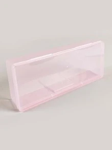 1pc Clear Box Storage Plastic Organizer Storage Box Containers With Case For Organizing Professional Pedicure Manicure Kit And Nail Supplies, Plastic Box Nail Art Kits Tools Organizer