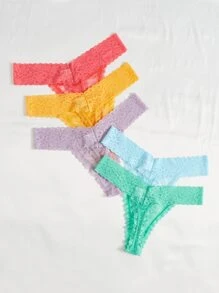 5pack Floral Lace Panty, Sexy Lingerie