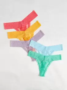 5pack Floral Lace Panty, Sexy Lingerie