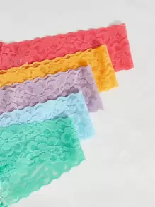 5pack Floral Lace Panty, Sexy Lingerie
