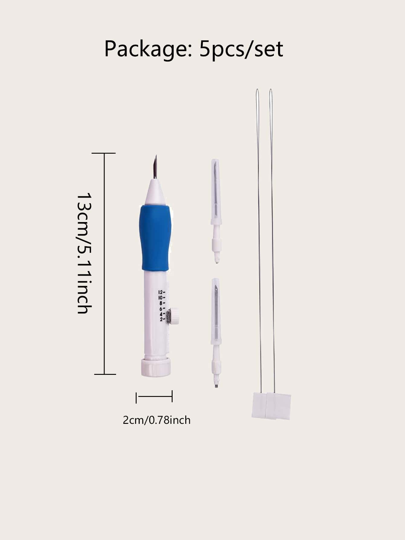 1 set Gancho de croché de plástico - Multicolor - Añade 3