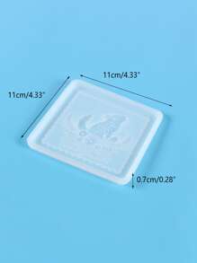 1pc Cartoon Wolf Design DIY Silicone Mold - White - View 4