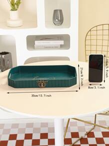 1pc Elk Decor Tray - Multicolor - View 3