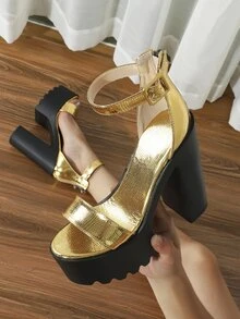 Fashionable Women\ High Heels Are Suitable For Daily Wear. - Gold - View 1