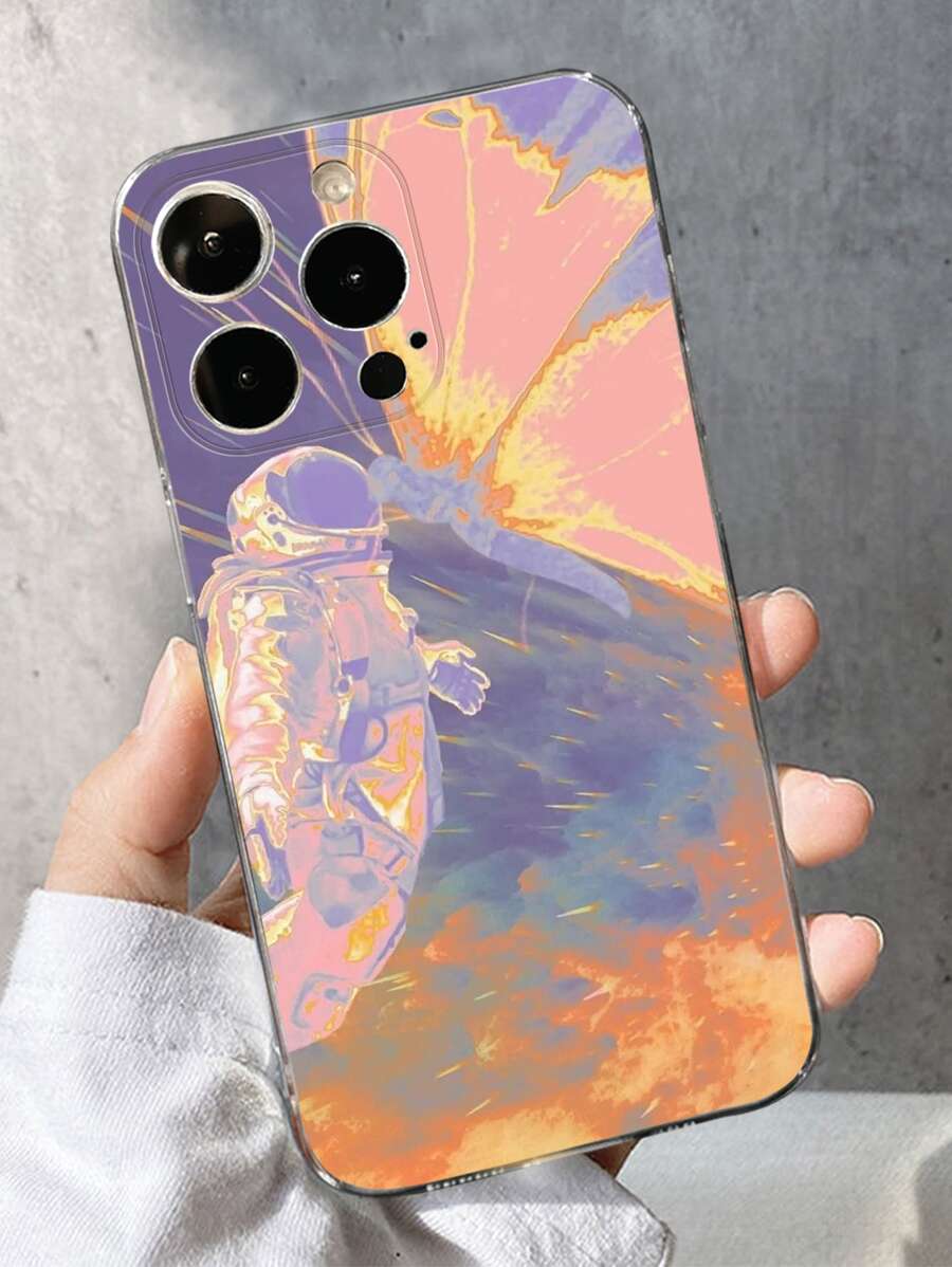 Astronaut Pattern Phone Case - Multicolor - View 1
