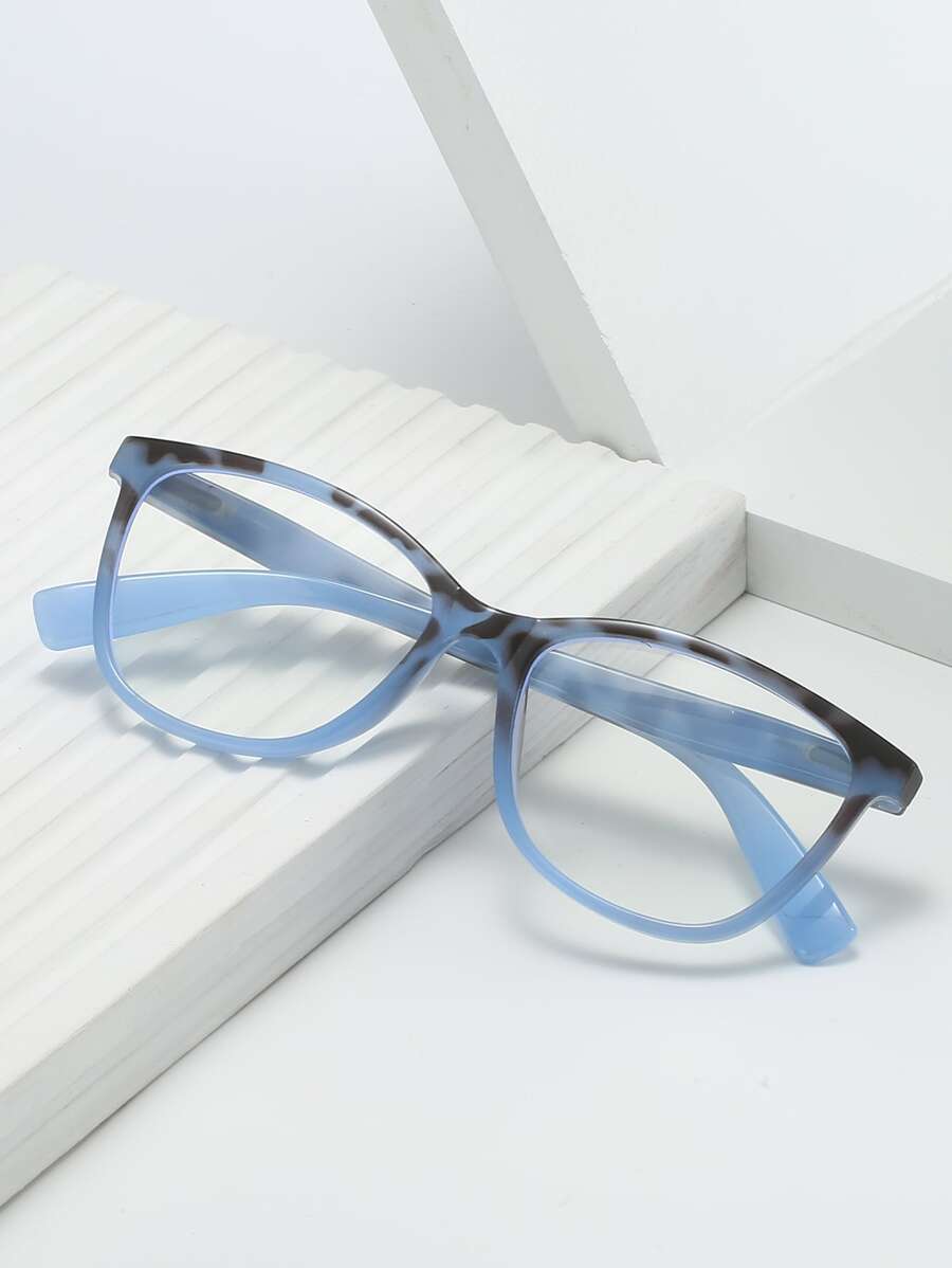 Square Frame Eyeglasses - Blue - View 1