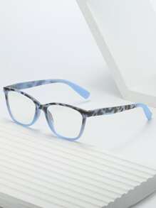 Square Frame Eyeglasses - Blue - View 2