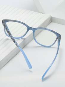 Square Frame Eyeglasses - Blue - View 4