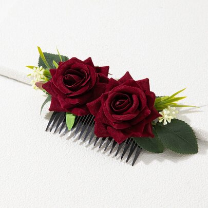 Flower Decor Hair Comb