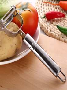 1pc 2 In 1 Fruit Parer, Stainless Steel Grater - Silver - View 5