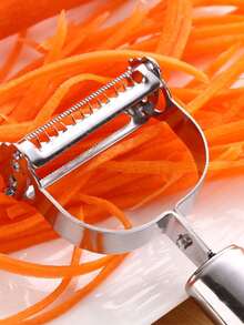 1pc 2 In 1 Fruit Parer, Stainless Steel Grater - Silver - View 7