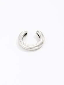 1入組極簡耳夾銅首飾類 - 銀色 - 查看 3