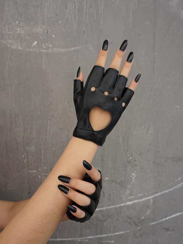 Hollow Heart Gloves