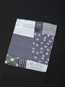 Manfinity Men Patchwork Print Patched Pocket Sweatshirt - Black - View 4