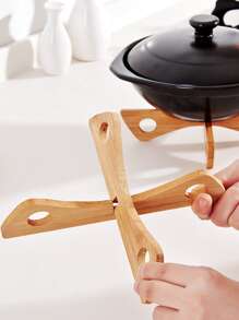 1 件木制十字交叉隔热垫海鲜煮锅
