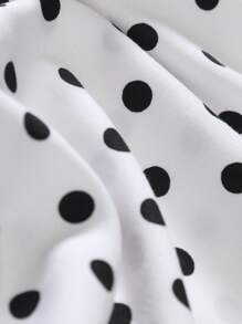 Manfinity Homme Áo sơ mi nam họa tiết chấm bi dáng rộng, Áo sơ mi nam chấm bi, Áo sơ mi nam thường ngày, Áo sơ mi thời trang nam - trắng - Xem 4