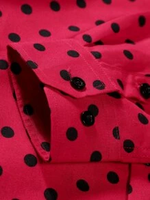 Manfinity Homme 男士波點圖案襯衫 - 紅色 - 查看 7