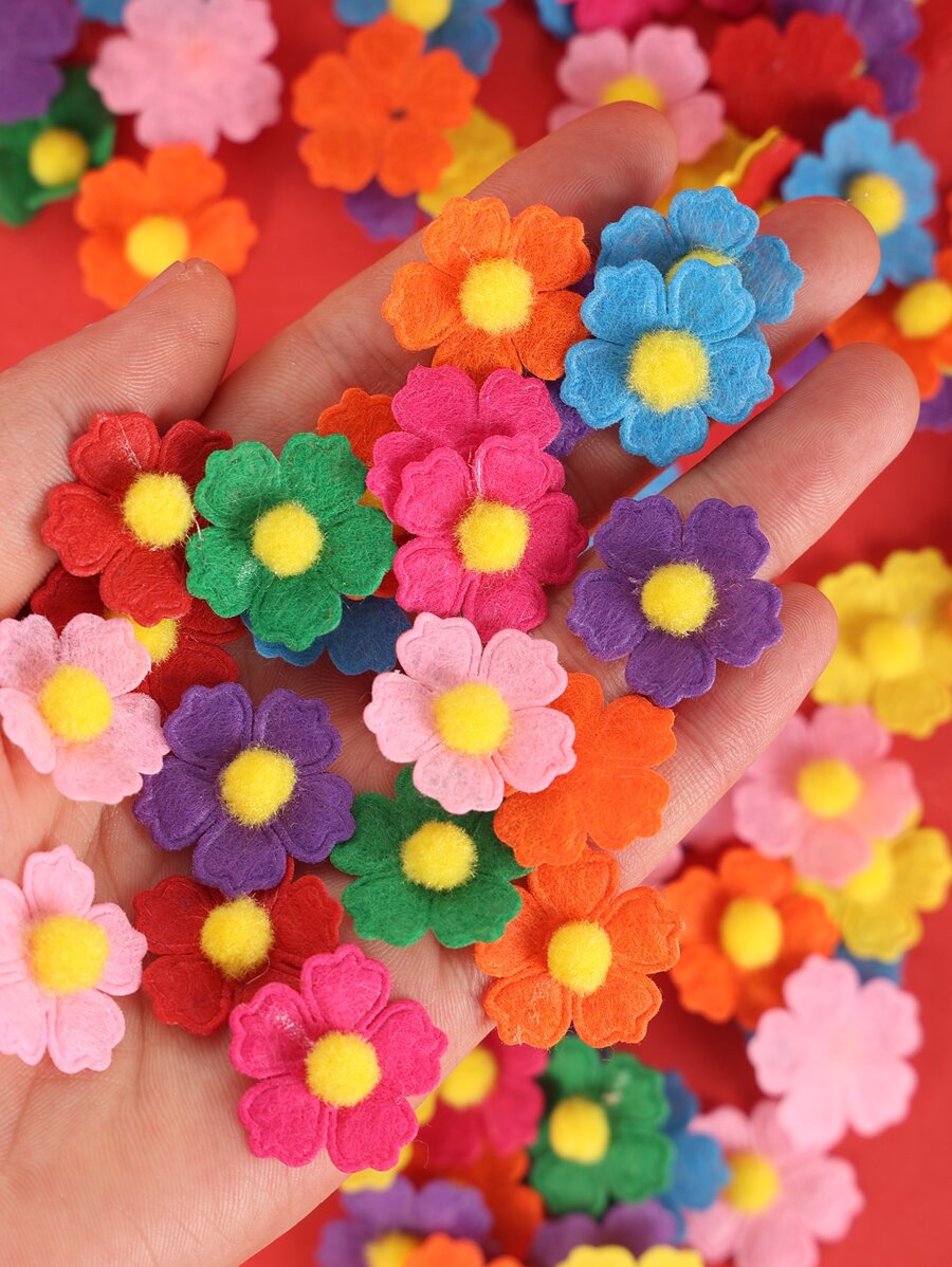 100pcs Flower Design Throwing Confetti - Multicolor - View 1