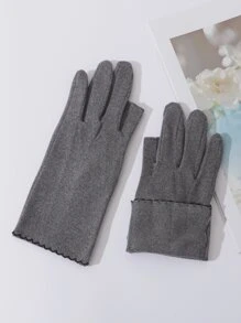 Găng tay màn hình cảm ứng màu rắn - Xám - Xem 2