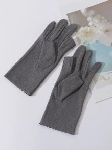 Găng tay màn hình cảm ứng màu rắn - Xám - Xem 3