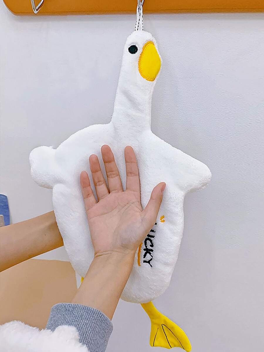 1 pieza Toallita con diseño de dibujos animados - Blanco - Ver 1