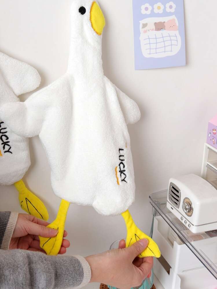 1pc Cartoon Design Washcloth - White - View 6