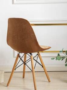 1入組素色有彈性椅套 - 駝色 - 查看 2