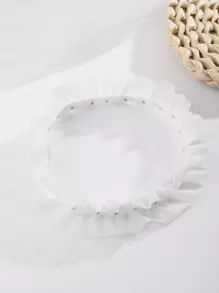 1 Nữ Ngọc Trai Giả Trang Trí Thời Trang Cô Dâu Garter Cho Tiệc Cưới - trắng - Xem 2