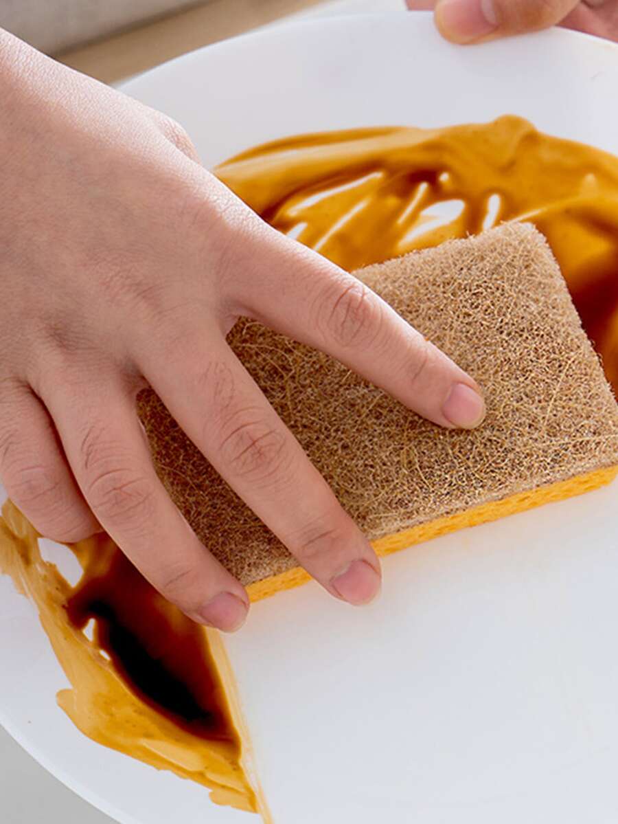 1 pieza Esponja de limpieza de Olla de dos tonos - Multicolor - Ver 1