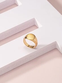 Nhẫn chi tiết tròn - Vàng - Xem 3