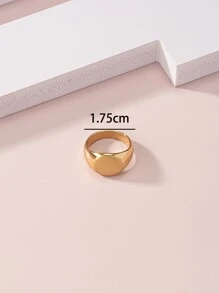 Nhẫn chi tiết tròn - Vàng - Xem 4