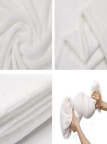 1pc Floral & Slogan Graphic Blanket - Multicolor - View 3