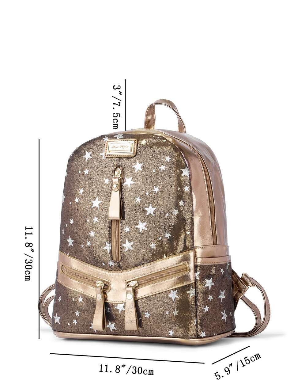 Star Print Letter Graphic Functional Backpack for Women, Rookies & White-collar Workers