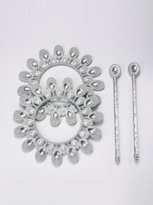 2入組水鑽裝飾窗簾擋板