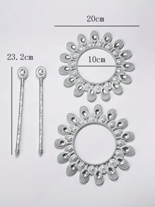 2入組水鑽裝飾窗簾擋板