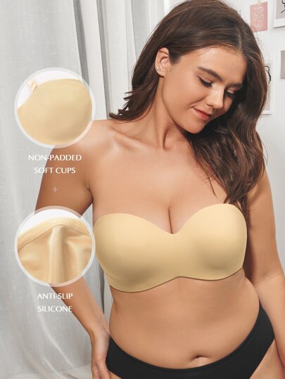 Soutien-gorge unicolore avec détachable bretelles