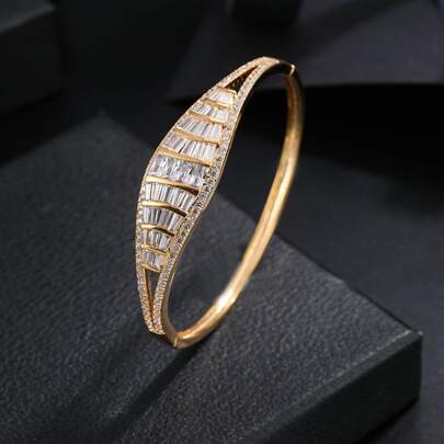 Cubic Zirconia Decor Bangle