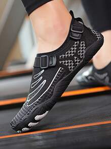 Hombres Zapatos creek con patrón de escama de pescado con diseño de hebilla - Negro - Ver 3