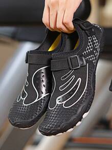 Hombres Zapatos creek con patrón de escama de pescado con diseño de hebilla - Negro - Ver 4