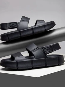 Men Minimalist Casual Sandals - Black - View 1