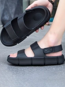 Men Minimalist Casual Sandals - Black - View 4