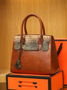 yating Túi Vuông Dập Nổi Cá Sấu Kèm Túi Charm, Quà Tặng Ngày Của Mẹ Cho Mẹ - Nhiều màu - Xem 1