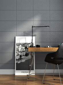 1 件 3D 纹理墙纸、自粘 3D 墙板、灰色墙贴，用于家居装饰、翻新贴纸、可撕墙板、墙纸、壁纸、春季装饰品，让您的家焕然一新、拉玛装饰贴纸