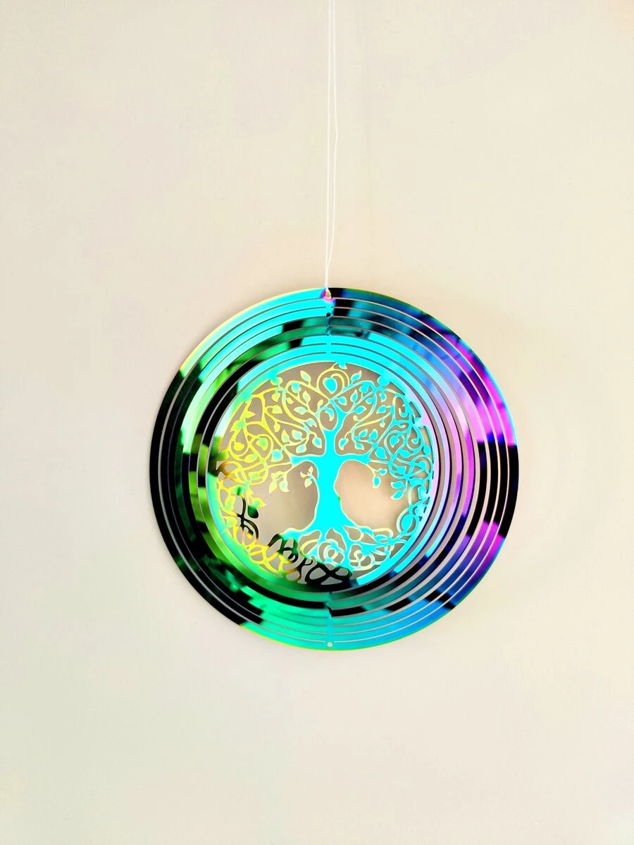 1pc Holographic Tree Decor Wind Chime - Multicolor - View 1