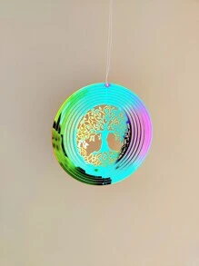 1pc Holographic Tree Decor Wind Chime - Multicolor - View 4